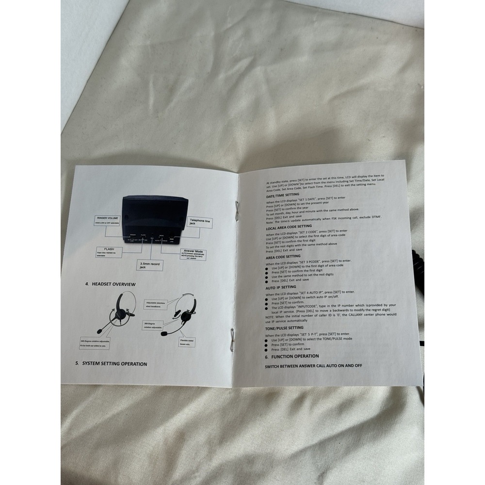 Call Center Telephone Headset Caller-ID Over The Ear With Mic (HT500)/Callany - Picture 5 of 16